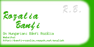 rozalia banfi business card